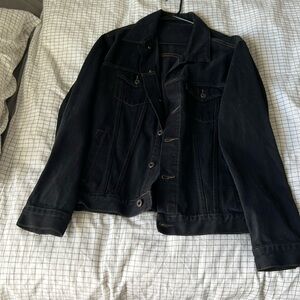 Black denim oversized jacket